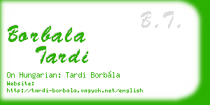 borbala tardi business card